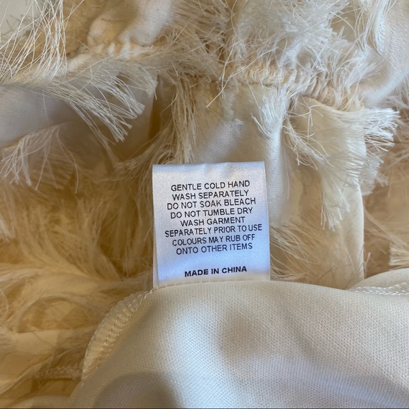 VALLEYGIRL Dust Pink Fringe Midi Dress Lace Romantic Evening Fit & Flare Size 8 - Picture 14 of 14